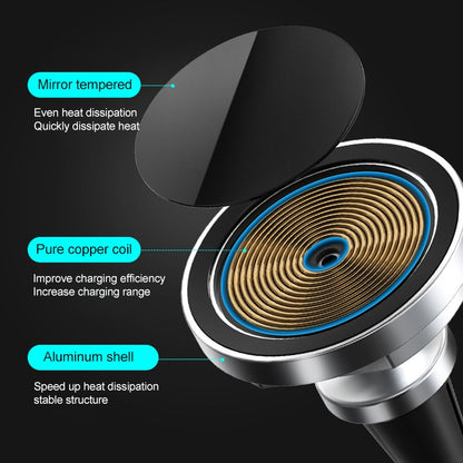 12PRO 15W Aluminum Alloy MagSafe Magnetic Car Wireless Charger Mobile Phone Holder , Car Wireless Charger Holder