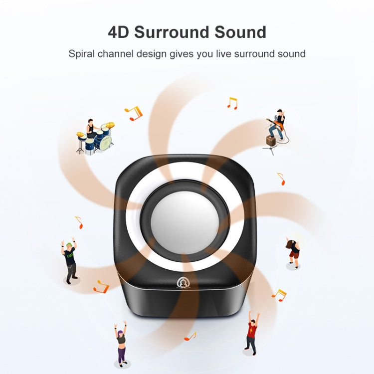 A1 Upgraded Version USB Wire-controlled 4D Stereo Sound Mini Wired Speaker, Cable Length: 1.3m, Upgraded Version