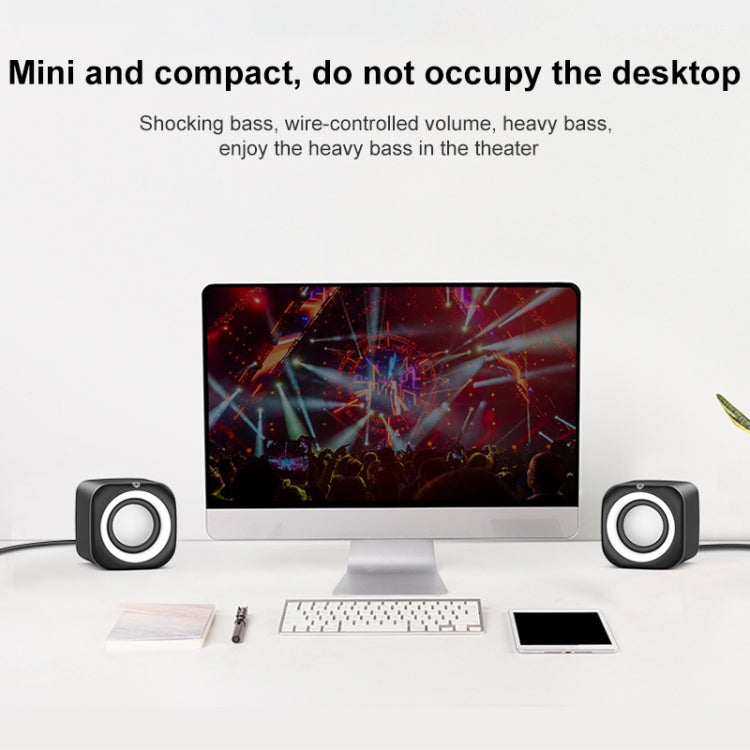 A1 Upgraded Version USB Wire-controlled 4D Stereo Sound Mini Wired Speaker, Cable Length: 1.3m, Upgraded Version