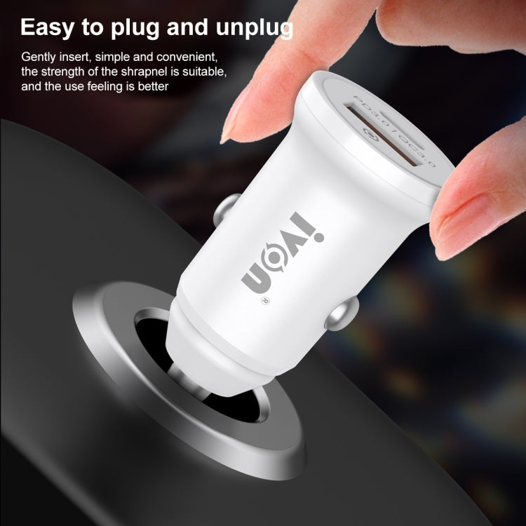 IVON CC45 20W PD 3.0 USB-C / Type-C + QC 3.0 USB Port Mini Car Charger, CC45