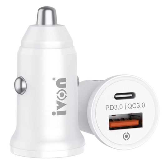 IVON CC45 20W PD 3.0 USB-C / Type-C + QC 3.0 USB Port Mini Car Charger, CC45