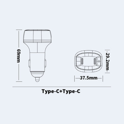 ACC-580 Dual Ports PD 60W Fast Charging Car Charger