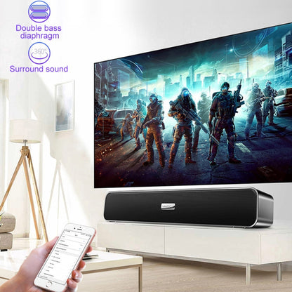 YINDIAO A36 Bluetooth 5.0 Smart Subwoofer Computer Wireless Bluetooth Speaker, Bluetooth Standard Version, Bluetooth Standard Version(Black)