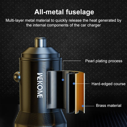 WK WP-C43 Staroad Series 15W Dual USB Car Charger, WP-C43 (Black), WP-C43 (Coffee)