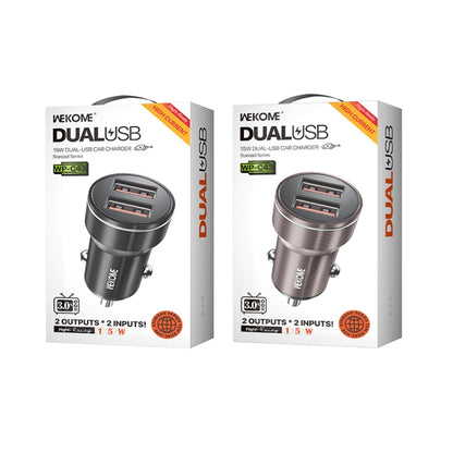 WK WP-C43 Staroad Series 15W Dual USB Car Charger, WP-C43 (Black), WP-C43 (Coffee)