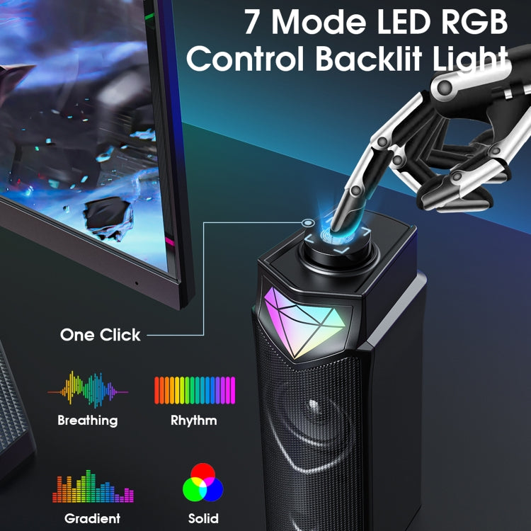 L1 Outdoor Portable RGB Light USB Bluetooth Wireless Speaker with Mic, L1