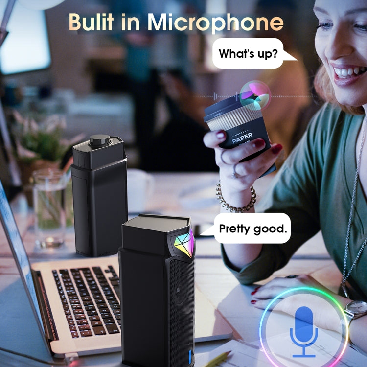L1 Outdoor Portable RGB Light USB Bluetooth Wireless Speaker with Mic, L1