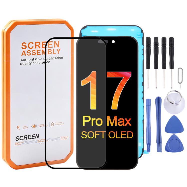 HXL Soft OLED Screen For iPhone 17 Pro Max, For iPhone 17 Pro Max