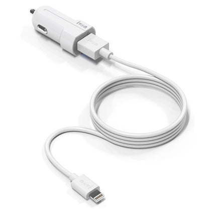 IVON CC13 QC 3.0 Fast Charging Car Charger Set with 8 Pin Charging Cable, Charger with 8 Pin Cable
