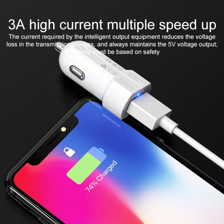 IVON CC13 QC 3.0 Fast Charging Car Charger Set with Type-C / USB-C Charging Cable, Charger with Type-C Cable