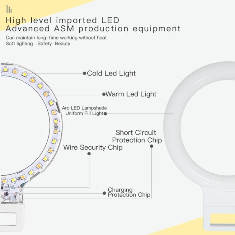 XJ18 LED Light Live Self-timer Flash Fill Light, XJ18 Blue, XJ18 White, XJ18 Black, XJ18 Pink