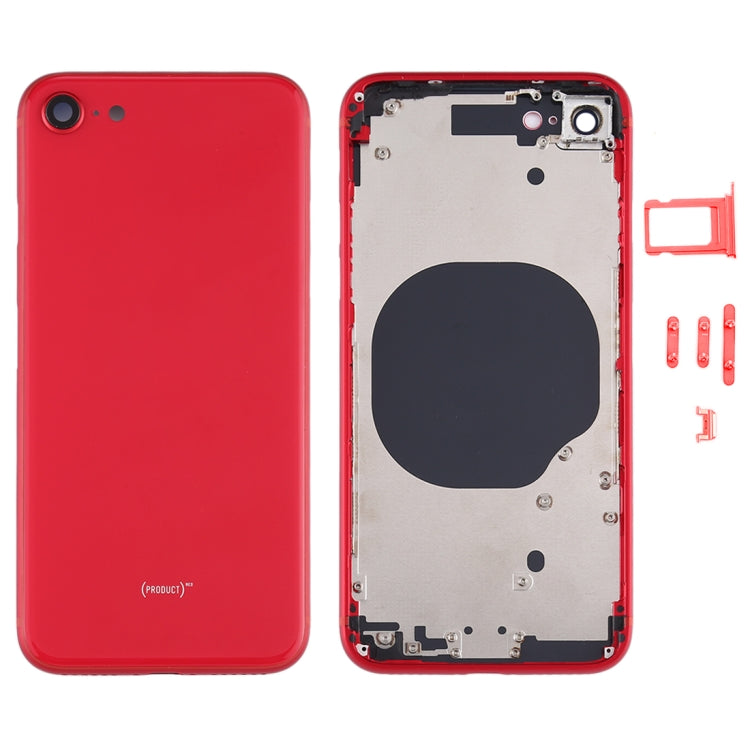 Battery Back Cover with Camera Lens Frame & SIM Card Tray & Side keys for iPhone SE 2020, For iPhone SE 2020, For iPhone SE 2020 (with Camera Lens)