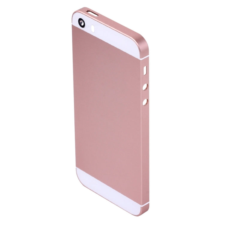 5 in 1 for iPhone SE Original (Back Cover + Card Tray + Volume Control Key + Power Button + Mute Switch Vibrator Key) Full Assembly Housing Cover, For iPhone SE