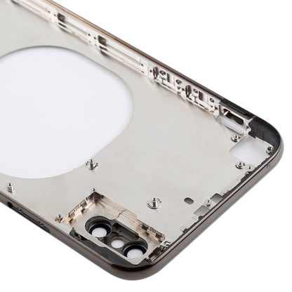Transparent Battery Back Cover with Camera Lens Frame & SIM Card Tray & Side Keys for iPhone X, For iPhone X (Transparent Back), For iPhone X (Transparent White)
