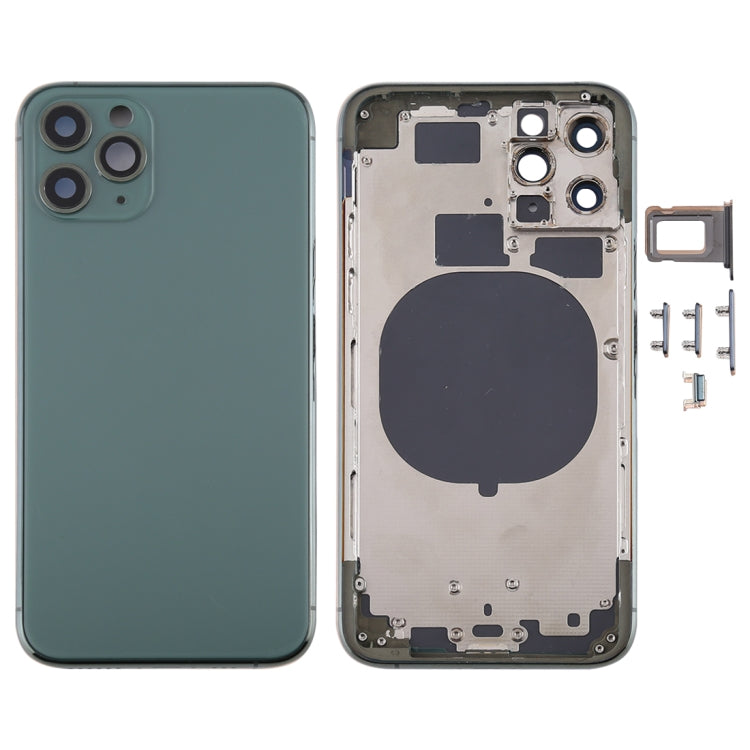 Back Housing Cover with SIM Card Tray & Side keys & Camera Lens for iPhone 11 Pro, For iPhone 11 Pro (Camera Lens), For iPhone 11 Pro (with Camera Lens)