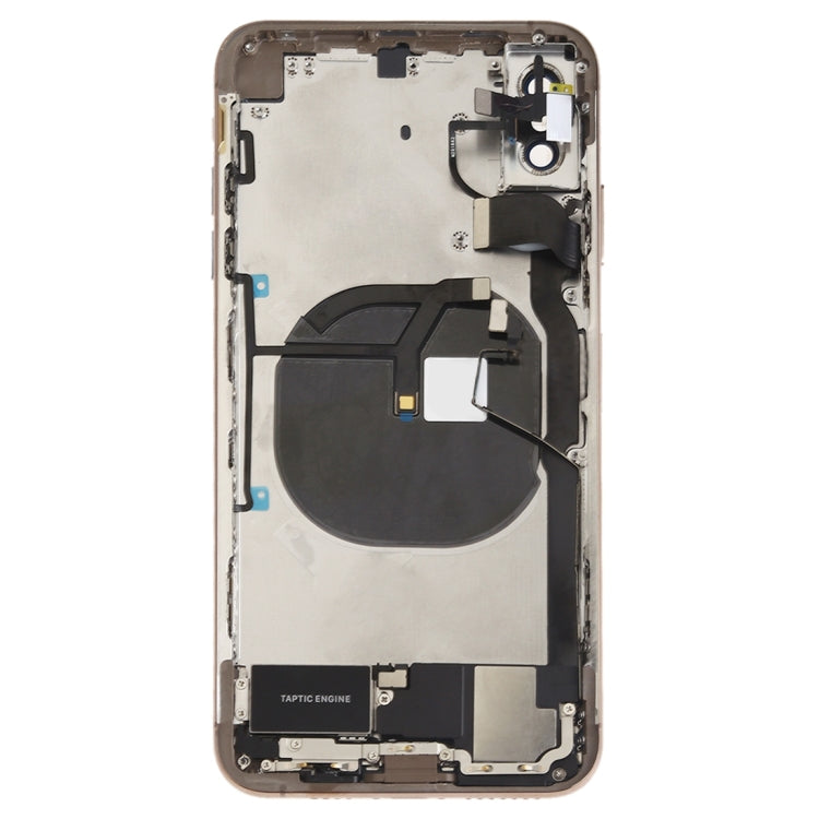 Battery Back Cover Assembly (with Side Keys & Speaker Ringer Buzzer & Motor & Camera Lens & Card Tray & Power Button + Volume Button + Charging Port + Signal Flex Cable & Wireless Charging Module) for iPhone XS Max, For iPhone XS Max (Full Assembly)...