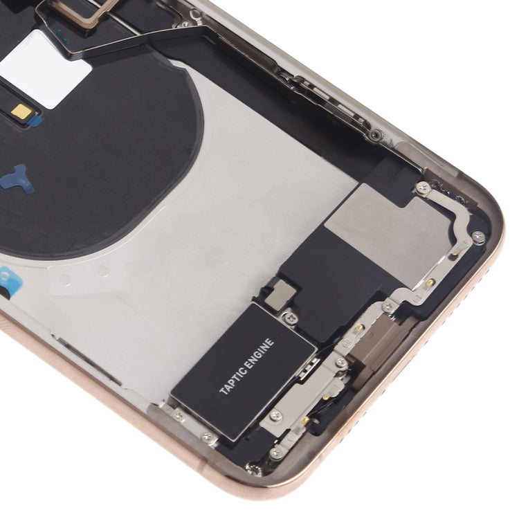 Battery Back Cover Assembly (with Side Keys & Speaker Ringer Buzzer & Motor & Camera Lens & Card Tray & Power Button + Volume Button + Charging Port + Signal Flex Cable & Wireless Charging Module) for iPhone XS Max, For iPhone XS Max (Full Assembly)...