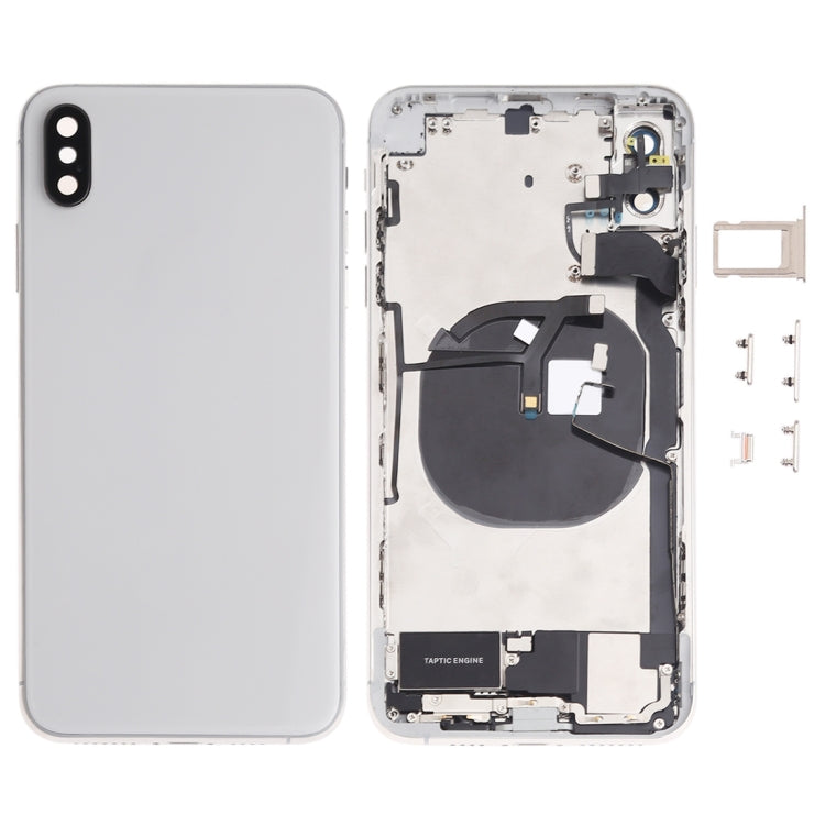 Battery Back Cover Assembly (with Side Keys & Speaker Ringer Buzzer & Motor & Camera Lens & Card Tray & Power Button + Volume Button + Charging Port + Signal Flex Cable & Wireless Charging Module) for iPhone XS Max, For iPhone XS Max (Full Assembly)...
