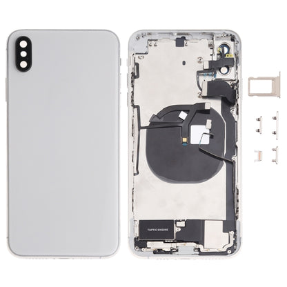 Battery Back Cover Assembly (with Side Keys & Speaker Ringer Buzzer & Motor & Camera Lens & Card Tray & Power Button + Volume Button + Charging Port + Signal Flex Cable & Wireless Charging Module) for iPhone XS Max, For iPhone XS Max (Full Assembly)...