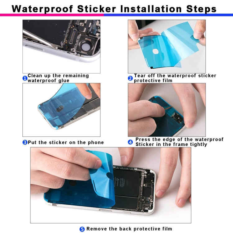 100 PCS LCD Frame Bezel Waterproof Adhesive Stickers for iPhone XR, 100 PCS for iPhone XR