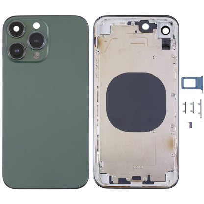 Stainless Steel Back Housing Cover with Appearance Imitation of iP13 Pro for iPhone XR, for iPhone XR(Stainless Steel Material,Green)