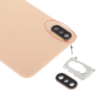 Battery Back Cover with Back Camera Bezel & Lens & Adhesive  for iPhone XS, For iPhone XS (Camera Lens+Adhesive), For iPhone XS with Camera Lens