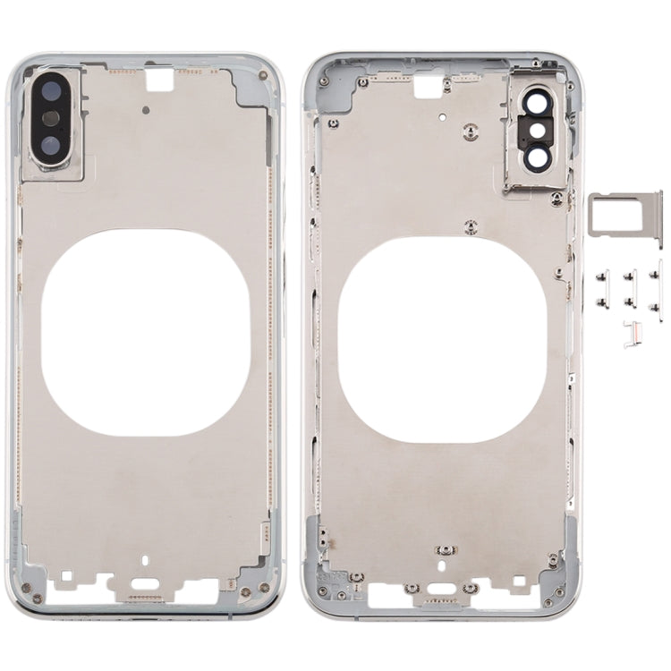 Transparent Battery Back Cover with Camera Lens Frame & SIM Card Tray & Side Keys for iPhone XS, For iPhone XS(Transparent), For iPhone XS  (Camera Len)