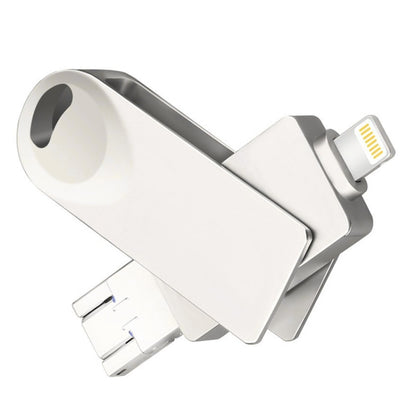 S29 3 in 1 16GB Micro USB + USB + 8 Pin Interface Metal Twister Flash Disk, 16GB