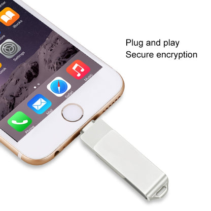 S31 3 in 1 8GB Micro USB 2.0 + USB-C / Type-C + 8 Pin Interface Metal Twister Flash Disk, 8GB