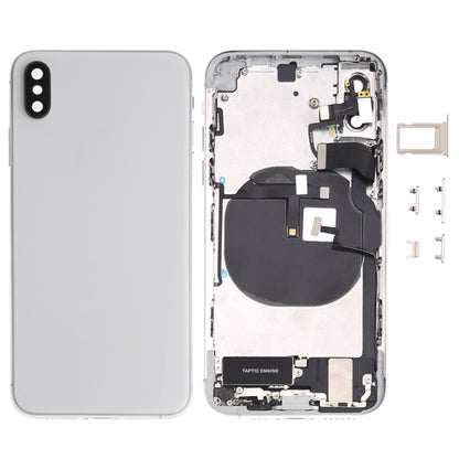 Battery Back Cover Assembly (with Side Keys & Speaker Ringer Buzzer & Motor & Camera Lens & Card Tray & Power Button + Volume Button + Charging Port + Signal Flex Cable & Wireless Charging Module) for iPhone XS, For iPhone XS (Full Assembly)...
