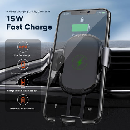 ROCK W31 Car Gravity Wireless Charging Air Outlet Bracket, W31