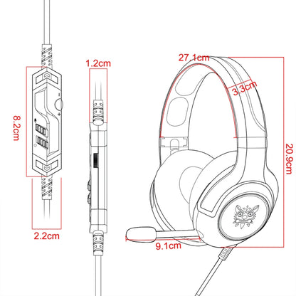 ONIKUMA K9 Single Plug RGB Adjustable Gaming Headphone with Microphone