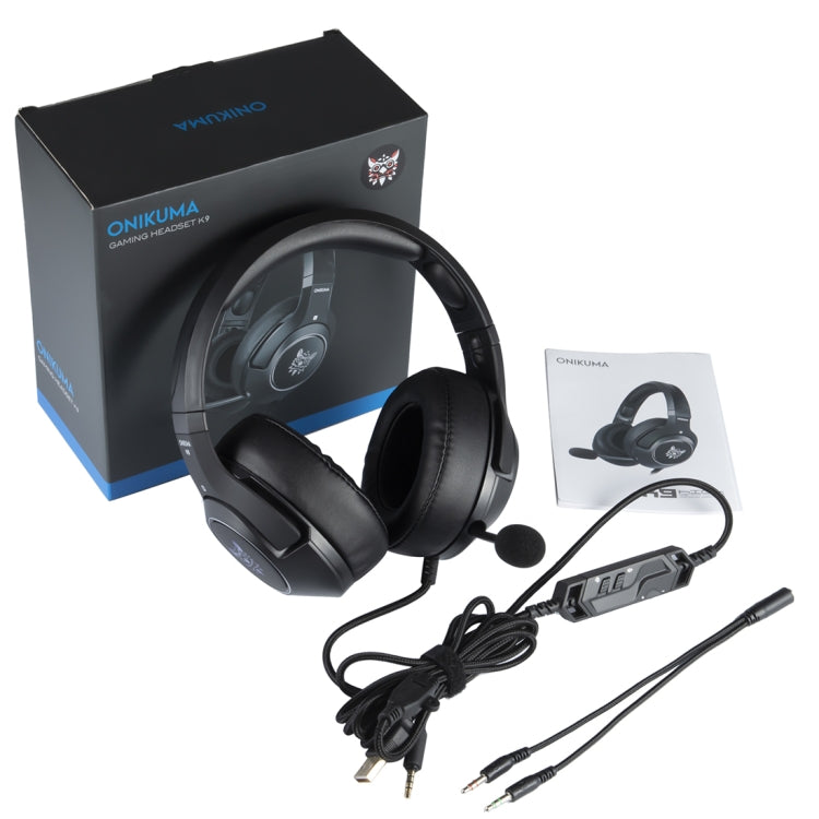 ONIKUMA K9 Single Plug RGB Adjustable Gaming Headphone with Microphone