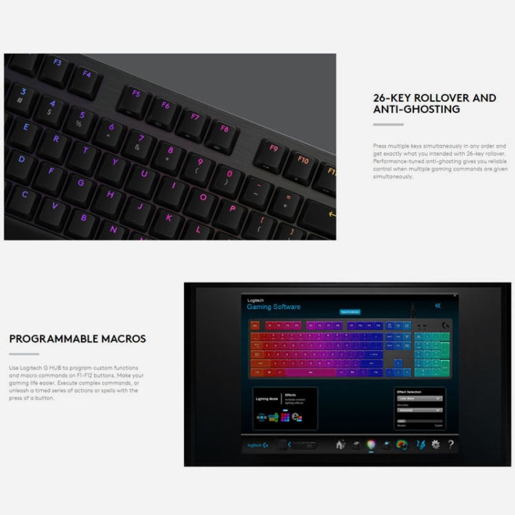 Logitech G512 RGB C-axis Mechanical Wired Gaming Keyboard, Length: 1.8m, Logitech G512 C-axis