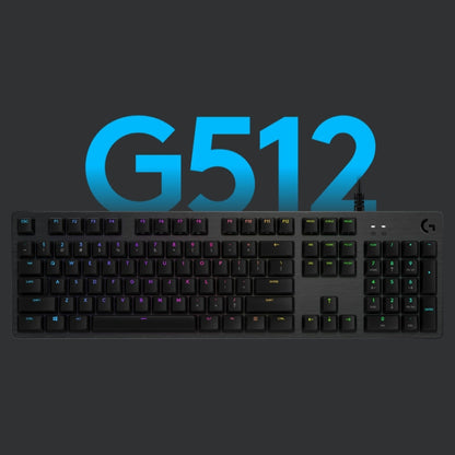Logitech G512 RGB L-axis Mechanical Wired Gaming Keyboard, Length: 1.8m, Logitech G512 L-axis
