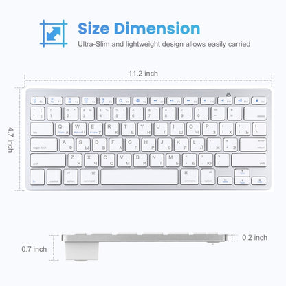 WB-8022 Ultra-thin Wireless Bluetooth Keyboard for iPad, Samsung, Huawei, Xiaomi, Tablet PCs or Smartphones, Russian Keys, Russian Keys