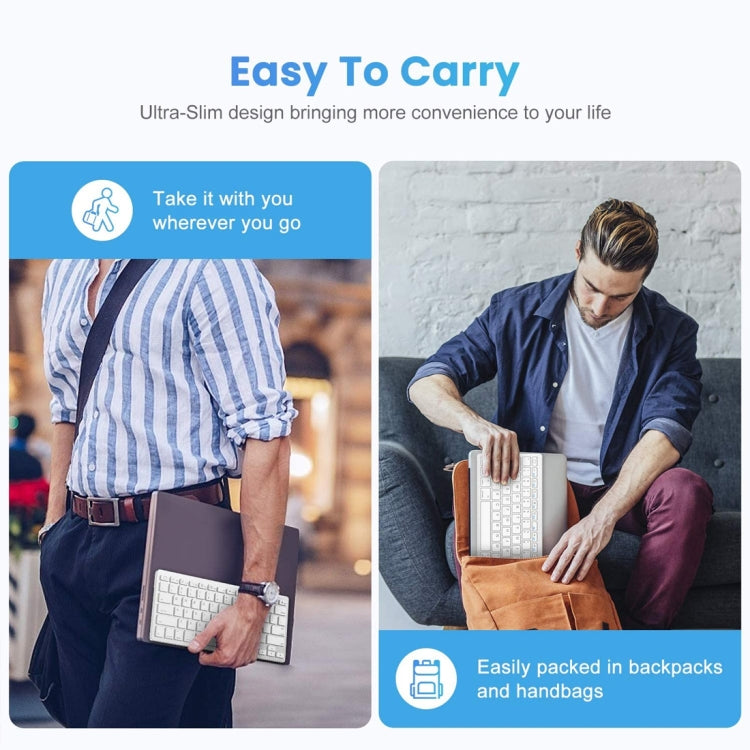 WB-8022 Ultra-thin Wireless Bluetooth Keyboard for iPad, Samsung, Huawei, Xiaomi, Tablet PCs or Smartphones, Ko Language Keys, Ko Language Keys