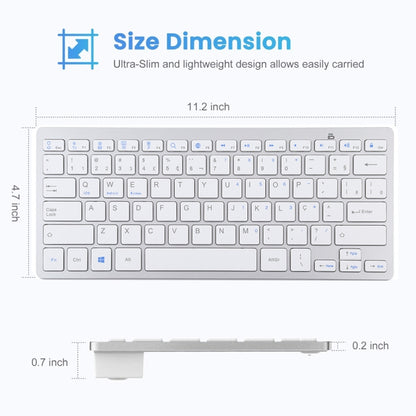 WB-8022 Ultra-thin Wireless Bluetooth Keyboard, Portuguese Keys, Portuguese Keys