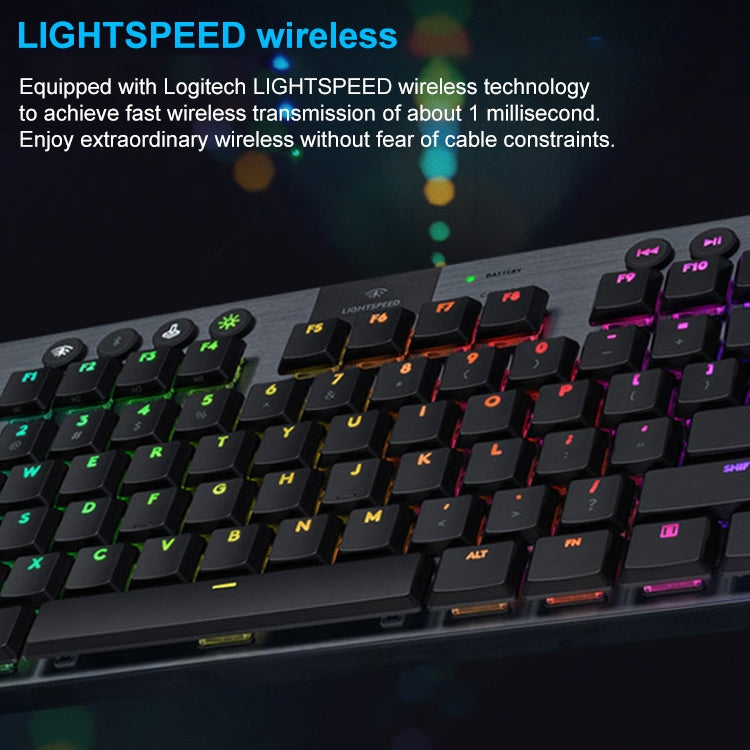 Logitech G913 TKL Wireless RGB Mechanical Gaming Keyboard (GL-Linear), GL-Linea