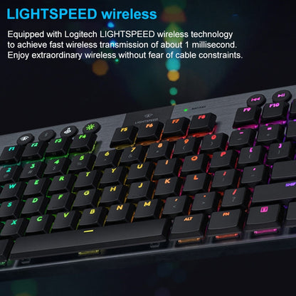 Logitech G913 TKL Wireless RGB Mechanical Gaming Keyboard (GL-Linear), GL-Linea