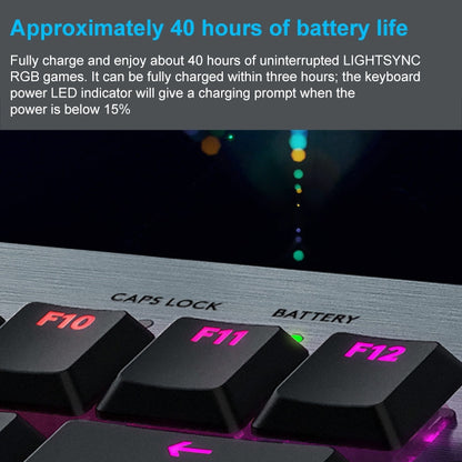 Logitech G913 TKL Wireless RGB Mechanical Gaming Keyboard (GL-Linear), GL-Linea