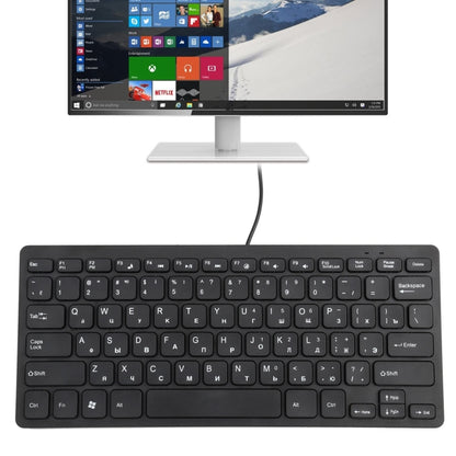 TT-A01 Ultra-thin Design Mini Wired Keyboard, Russian Version, Russian Version