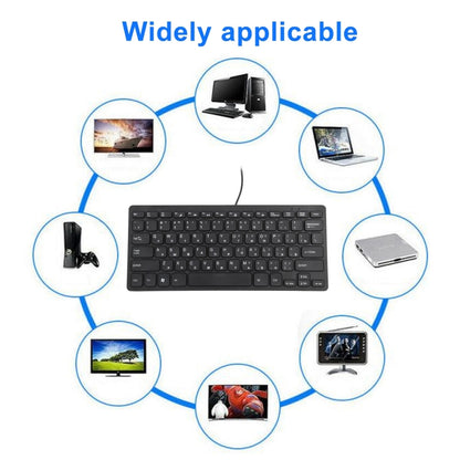 TT-A01 Ultra-thin Design Mini Wired Keyboard, Russian Version, Russian Version