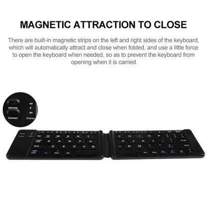 B05 USB Charging Portable Mini Folding Bluetooth Wireless Keyboard, B05(White)
