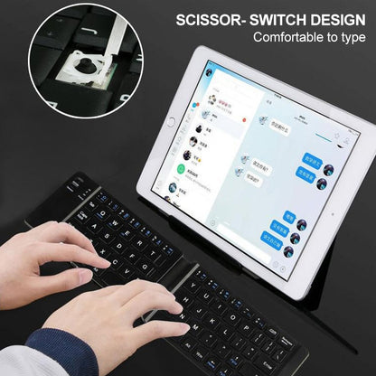 B05 USB Charging Portable Mini Folding Bluetooth Wireless Keyboard, B05(White)