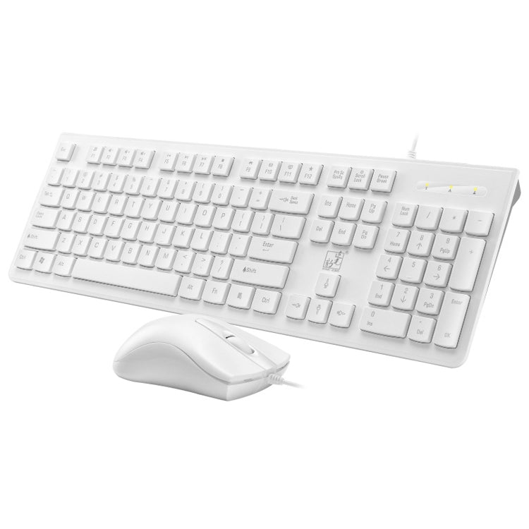 ZGB S500 Square Keycap Wired Keyboard + Mouse Set, S500 Square Keycap (Black), S500 Square Keycap (White)