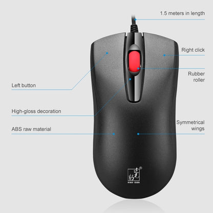 ZGB S500 Square Keycap Wired Keyboard + Mouse Set, S500 Square Keycap (Black), S500 Square Keycap (White)