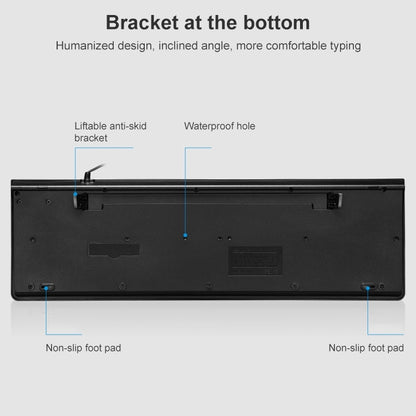 ZGB S500 Square Keycap Wired Keyboard + Mouse Set, S500 Square Keycap (Black), S500 Square Keycap (White)