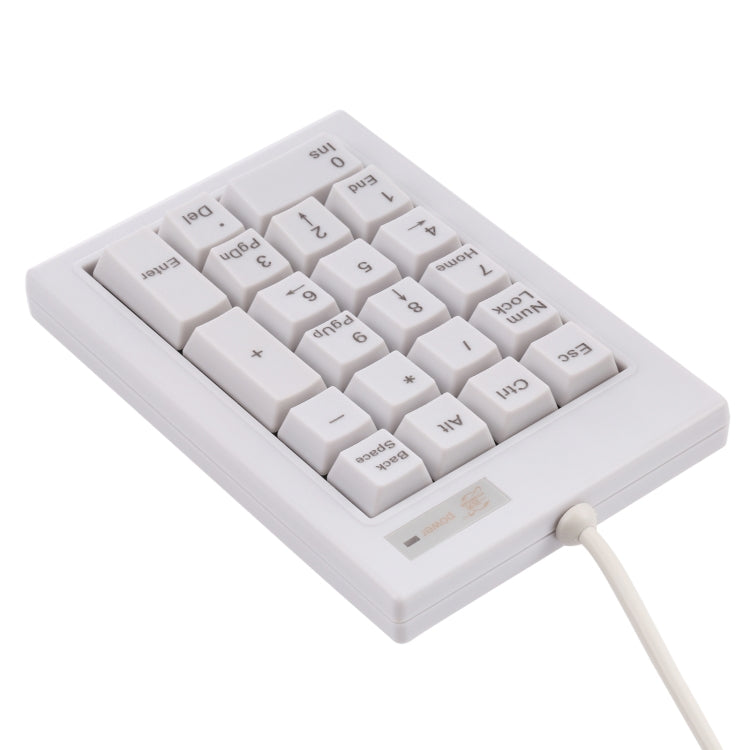 DX-21A 21-keys USB Wired Mechanical Black Shaft Mini Numeric Keyboard, DX-21A