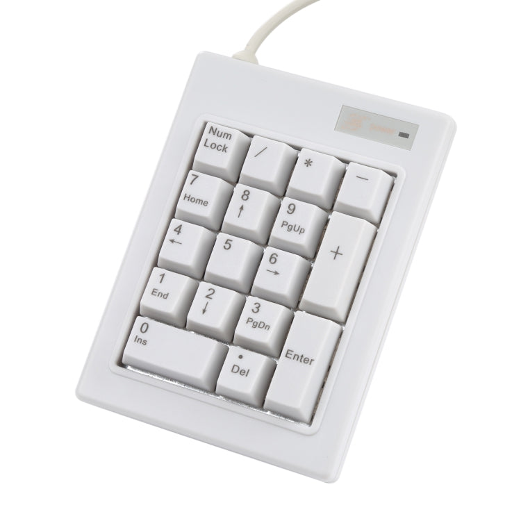 DX-17A 17-keys USB Wired Mechanical Black Shaft Mini Numeric Keyboard, DX-17A